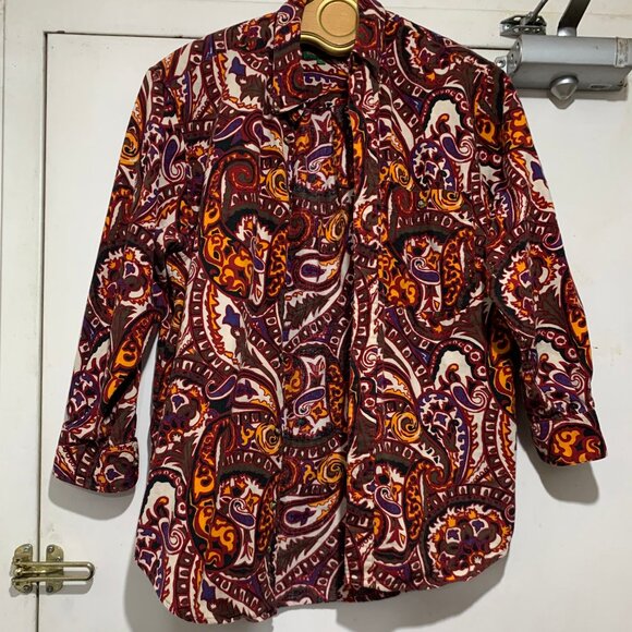 VINTAGE BOSTON TRADERS PRINTED COTTON SHIRTS SIZE M - Picture 9 of 12